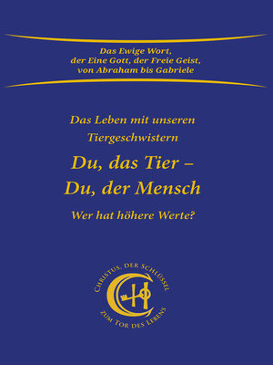 cover image of Du, das Tier--Du, der Mensch